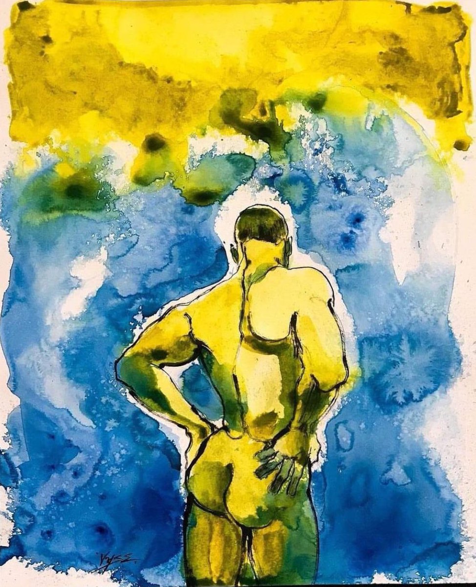 Homosartes's tweet photo. El arte de #RichardVyse captura el momento con trazos y pinceladas espontáneas #artegay #gay #gayart #queerart  #homocultura #culturagay @RichardVyse1 https://t.co/DrmZ5WeO0o