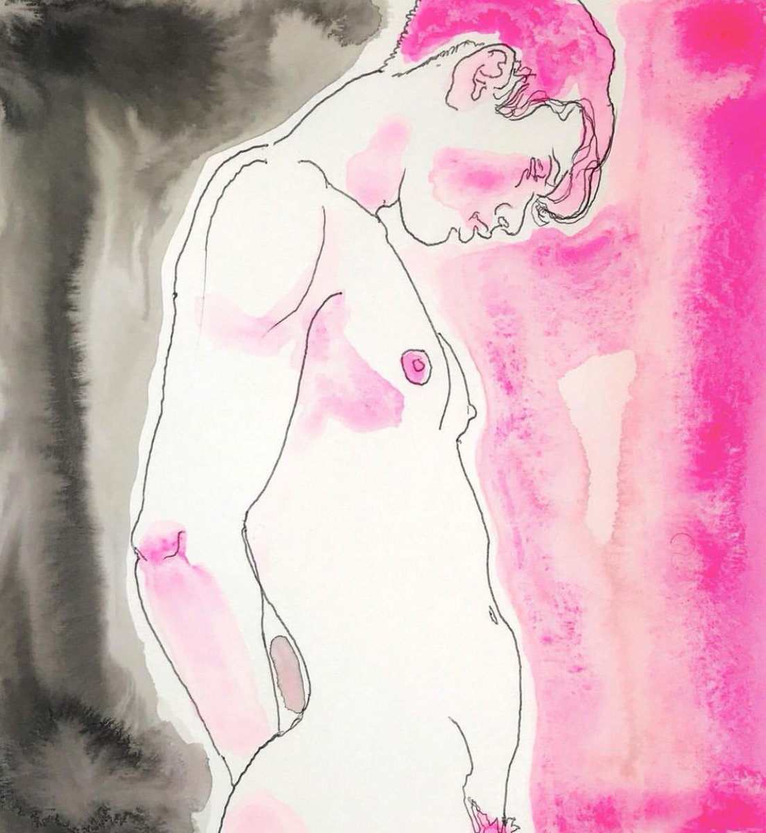 Homosartes's tweet photo. El arte de #RichardVyse captura el momento con trazos y pinceladas espontáneas #artegay #gay #gayart #queerart  #homocultura #culturagay @RichardVyse1 https://t.co/DrmZ5WeO0o
