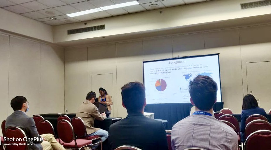 kesh1128's tweet photo. I got to talk about our recent research at ACS NERM 2022, held in Rochester, NY.
It was a wonderful experience, and big thanks to the organizing committee for the great conference! 
Session: Nanoscale interaction and biosensing  #cancerdetection #Covid19detection #biosensors https://t.co/oYY8TENjKu