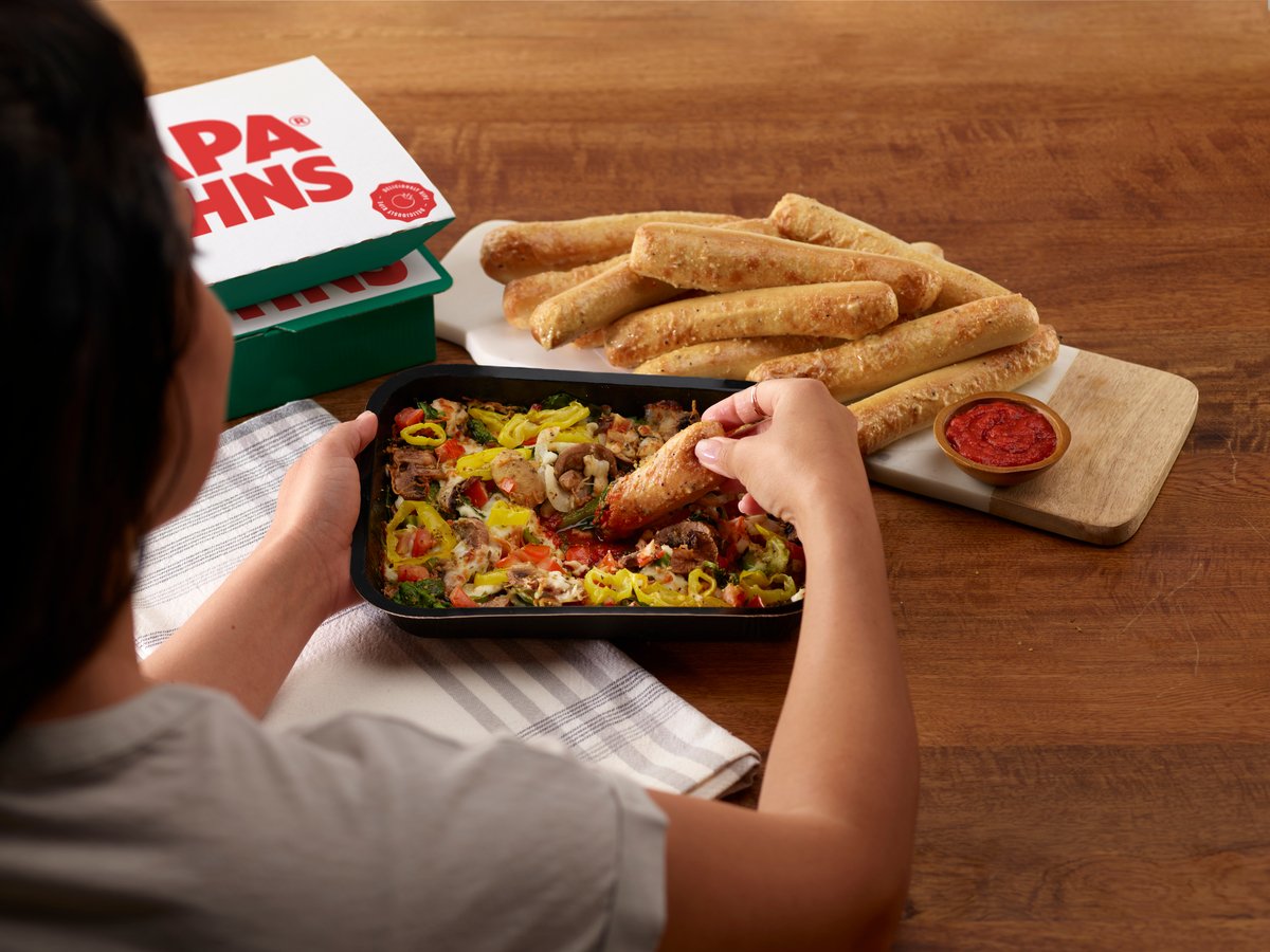 Your favorite parts of a pizza without the crust? Try our newest offering: Papa Bowls!

A blend of signature sauce and toppings covered with three different types of cheese, a special seasoning blend, then oven-baked to melty perfection.🤩

Order now at papajohns.com
