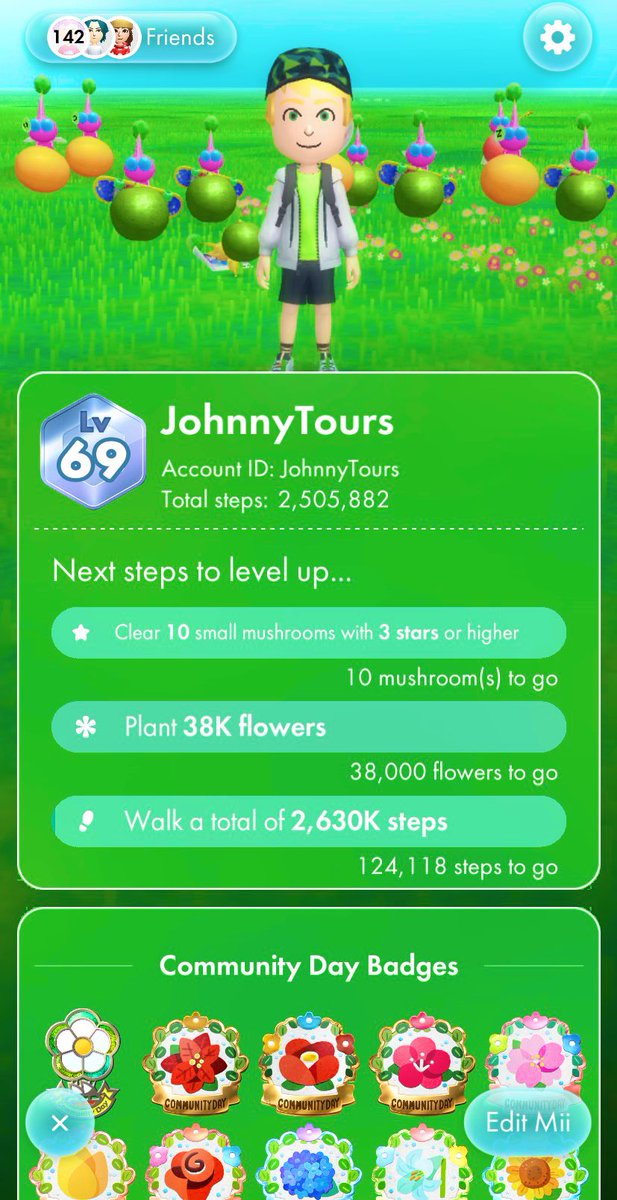 JohnnyTourz's tweet photo. LEVEL 69 HYPE!!! ๐๐๐๐ฅณ
Super thrilled to have come this far and seen so much!
On to the next level!
#Niantic #Pikmin #PikminBloom #SomethingNew #Level69 #PikminPower #PikminFriendship #ใใฏใใณใใซใผใ https://t.co/Y5dckl5hMM