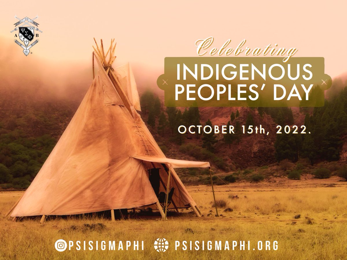 PSP_1990's tweet photo. Today we celebrate and honor the Native American peoples of the country, their culture and traditions along with the remembrance of the sufferings which they have faced in the past.
Happy #IndigenousPeoplesDay
#PsiSigmaPhi #Phimen #Holiday #1990 #Multiculturalism https://t.co/f1fmmrzclC
