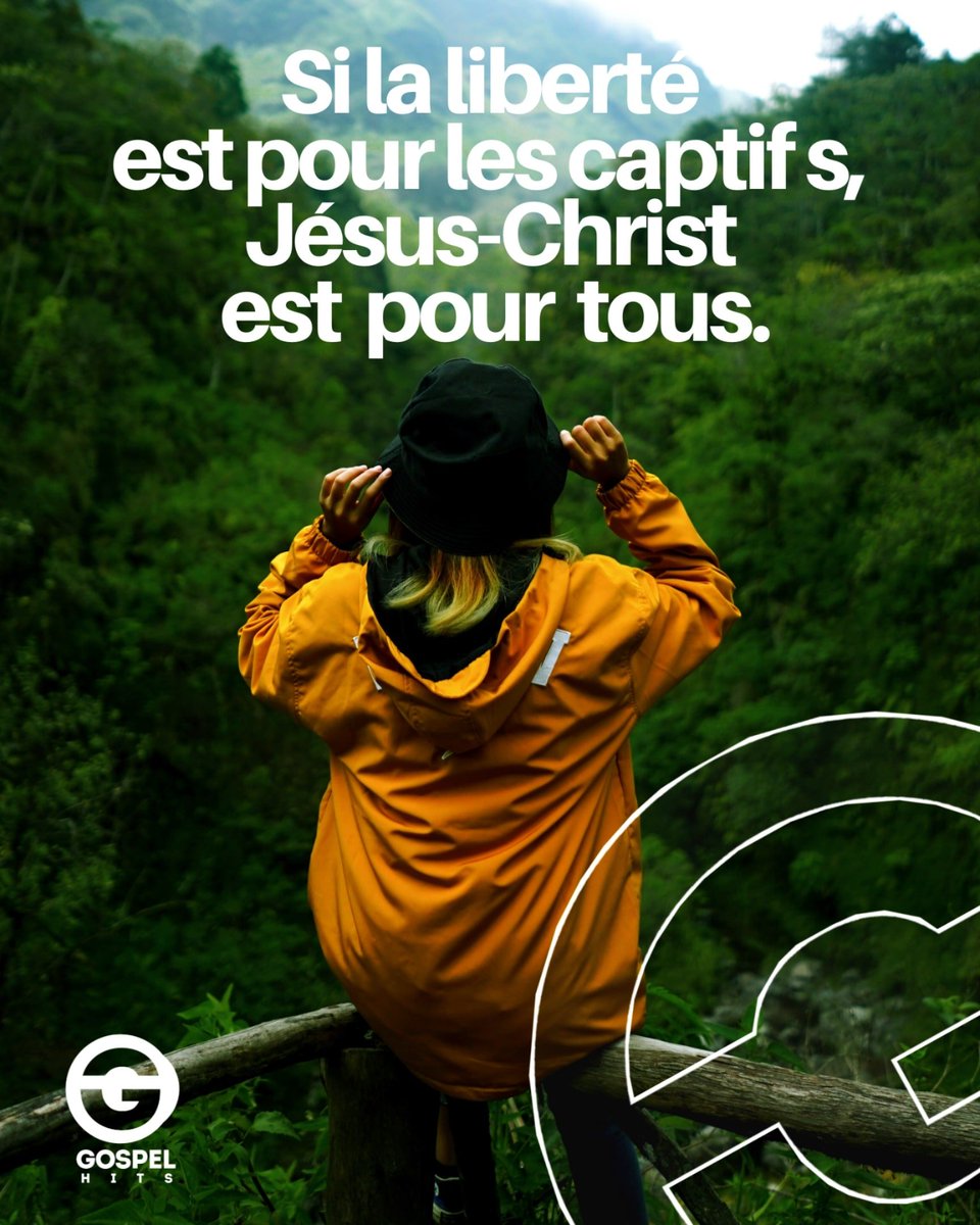 NEW WEEK | (Galates 5:1)

 Si la liberté est pour les captifs, Jésus-Christ est pour tous.

Jésus-Christ nous rend tous libre. 

Bonne semaine a tous en Jésus-Christ le libérateur 

Suivez-nous | Folllow-us 

GOSPELHITS