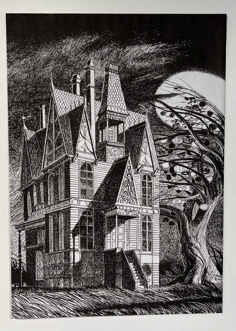 Checking out an IUPUI exhibition of Joseph Mugnaini illustrations for various Ray Bradbury stories, including THE HALLOWEEN TREE, THE JAR, and TOUCHED WITH FIRE 