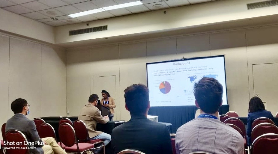 lab_artes's tweet photo. Our students, Subrata, Keshani, and Srijith, presented their recent research at ACS NERM 2022, held in Rochester, NY.
@ACSNERM2022 @UML_Sciences @AmerChemSociety https://t.co/dWsHFZH1lN