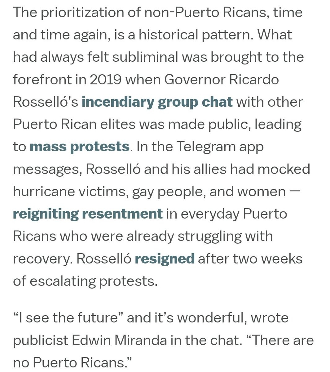 Pwr4PuertoRico's tweet photo. We need to rephrase Miranda: I see the future and it’s beautiful. It’s a #PuertoRico full of Puerto Ricans.”
Context - #RickyLeaks 👇 https://t.co/1bj1K10kRn
