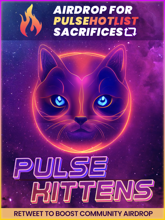 PulseKittens's tweet photo. The more retweets this gets the larger the #airdrop for #PulseHotList sacrificers!
How strong is the #PHL community? https://t.co/SvQfQxyNgk
Learn about $PHL https://t.co/naSQwpA9ea @PulseHotList https://t.co/mV9CoXhJJ5