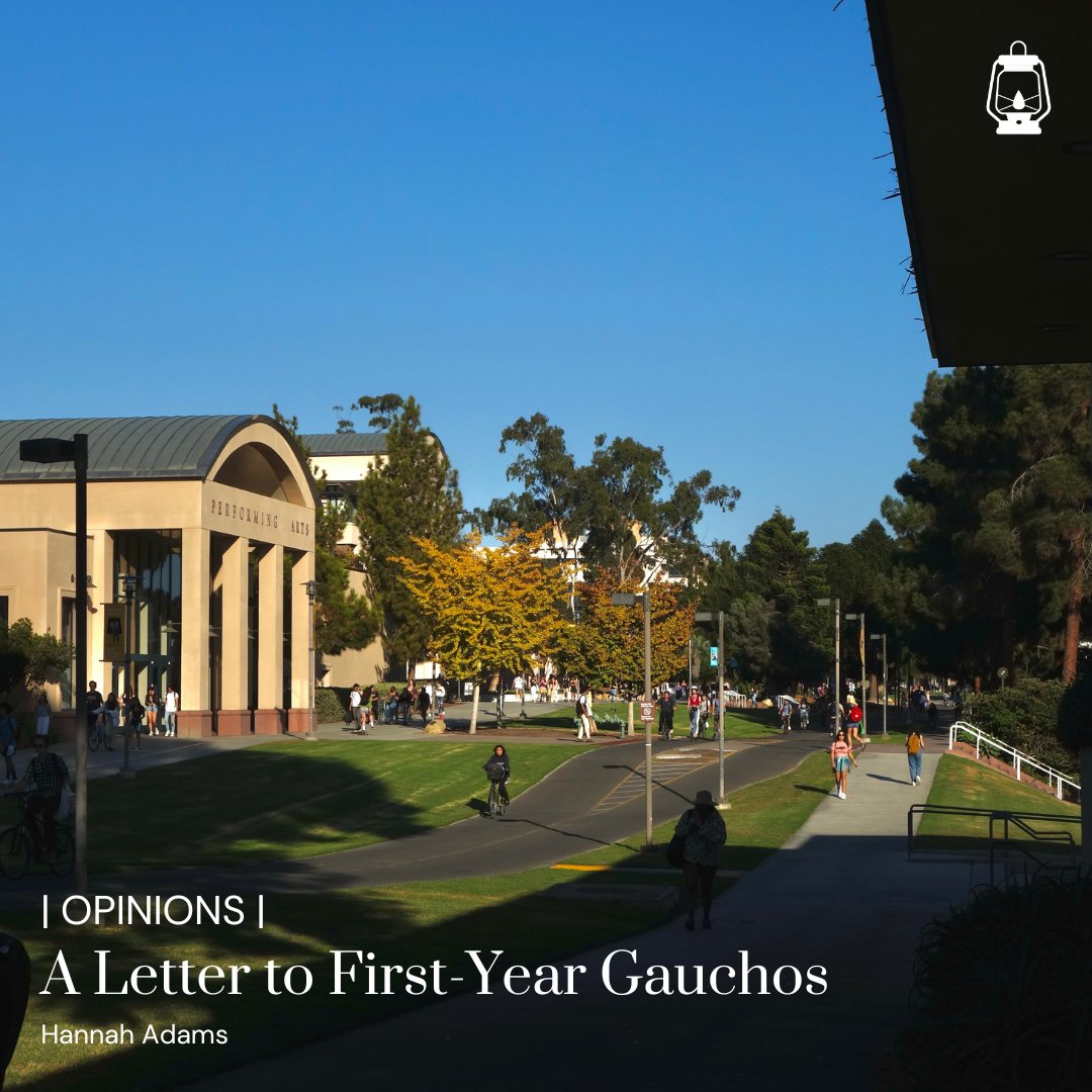 tblucsb's tweet photo. "Whether you’re anxious and scared about transitioning into college or just generally feeling a bit lost, fall quarter may be a stressful period to go through. So, from an upperclassman who has been in your shoes, here’s a letter of advice to all first-year students." https://t.co/pCq8jjx1kN