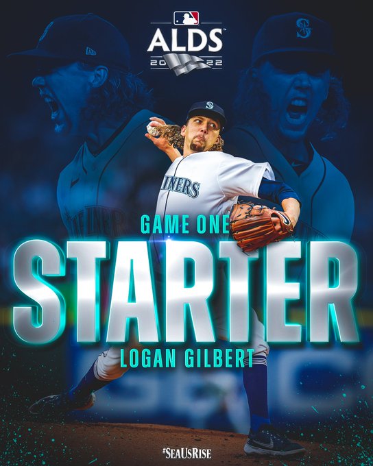 ALDS Game One Starter: Logan Gilbert graphic.