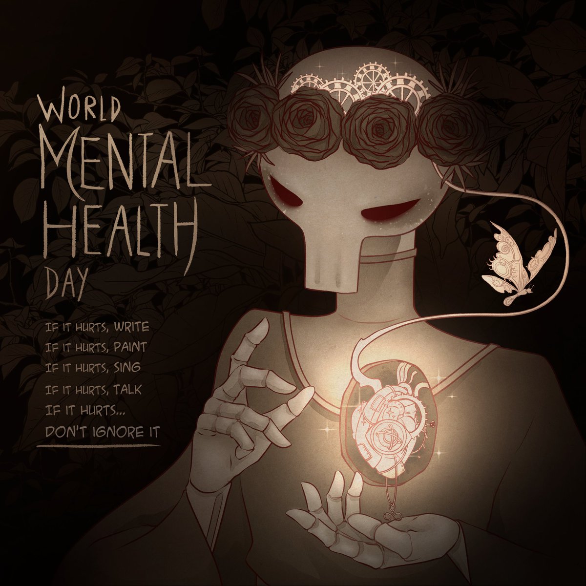 webtooncanvas's tweet photo. "Give yourself the time to heal, you deserve it✨In the 'Chronicles of the Depressed Death' fandom we have activities to share our happy memories &amp; thus have a corner of light to return to in dark days. Join us in the comments &amp; share some beautiful memories with us.🖤" @koecoeli https://t.co/lEHFgYYYje