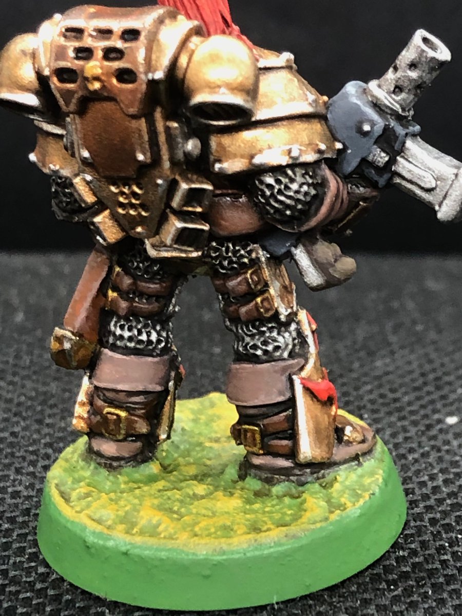 NugginsOak's tweet photo. Tad bit late to the party but I needed to make sure I got this old boi just right. Happy belated birthday Warhammer 40000!
#35yearsof40k https://t.co/2TKzbrJQ04