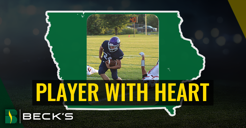 brownfield's tweet photo. @BecksHybrids congratulates this week's Player With Heart, Kaden Abbas for his commitment and passion on the field and beyond! To learn more listen to Kaden's full interview.
