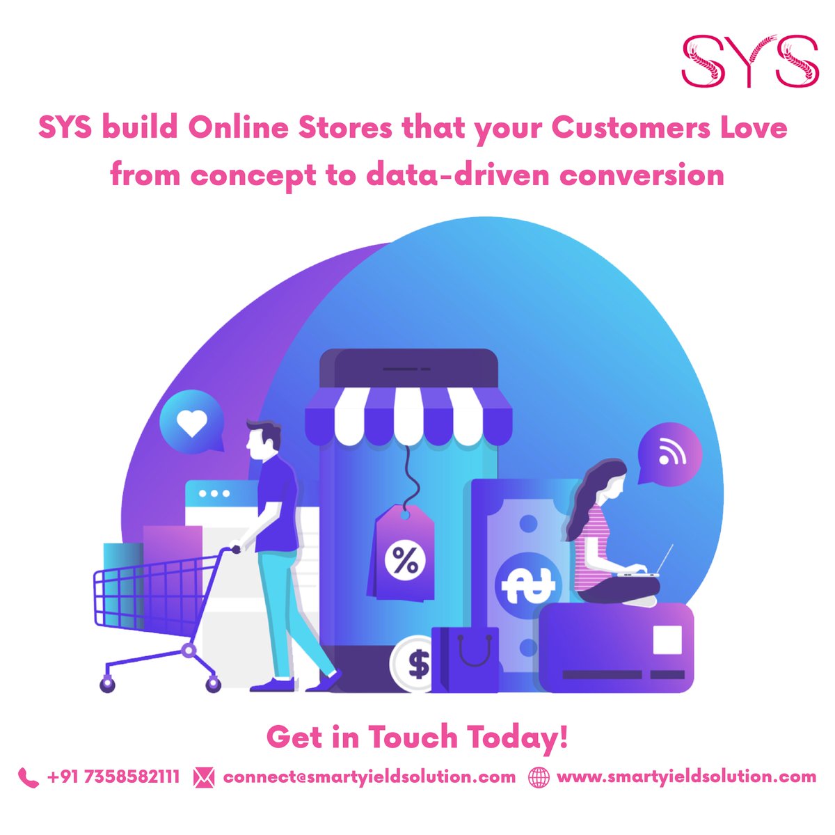 smart_yield's tweet photo. SYS build Online Stores that your Customers Love 
from concept to data-driven conversion.
Get in Touch Today!
Contact: +91 7358582111
Email: connect@smartyieldsolution.com
Visit: https://t.co/2idlZ9zH9O
#SYS #smartyieldsolution #ecommerce #webdevelopment #webdesign #mobileapp https://t.co/MDQMzeZ3y4