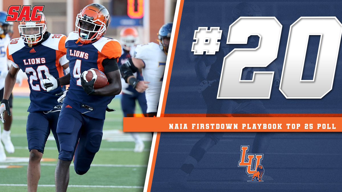LangstonSports's tweet photo. #LUFB moves to 20 in latest NAIA Top 25 Poll!

#goLions #FeartheRoar https://t.co/wox65I936f
