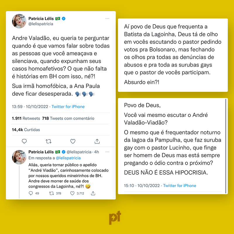 poptime's tweet photo. 🚨 Jornalista expõe supostos casos onde André Valadão, pastor bolsonarista, teria ficado com outros homens, mesmo condenando a comunidade LGBTQ+!

"O mesmo que é frequentador noturno da lagoa da Pampulha, que faz suruba gay com o pastor Lucinho" https://t.co/dMO5uVCJuT