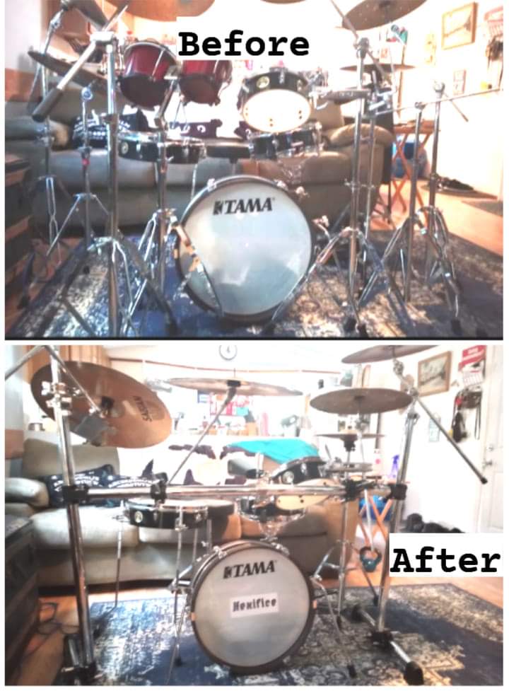 HexificeMusic's tweet image. NEW RACK, YO!! Much better. 
#drumminglife #drums #drumrack #bateria #baterista #drumracks #drummer #drumracksystem 
#tamapancakekit #tamapancake