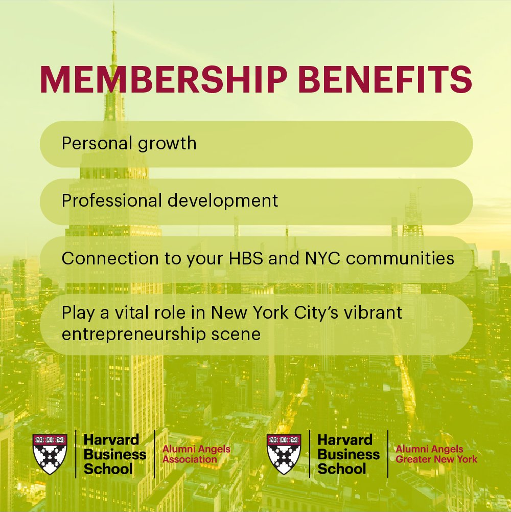 HBSAngelsNY's tweet photo. ✅HBS Alumni in NY? ✅Accredited Investor?
Become a member today! 🤝 https://t.co/wYGG7vzU2L

#hbsaany #hbsangels #hbsangelsny #harvard #investors #accreditedinvestors #alumni #angelinvesting #membership #nonprofit #clubsandassociations https://t.co/SZEPURo2y1