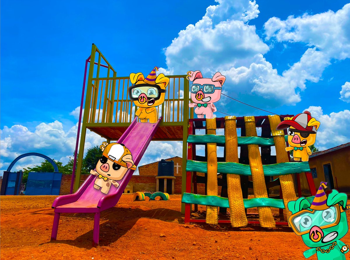 🐷 We are proud to be launching a degen mint for charity in partnership with <a href="/ThePower_OfPlay/">The Power Of Play</a> 🐷

For just 0.169 #Solana ($10), you can contribute to build playgrounds like this one in disadvantaged nations around the world.

RT, Like, and Tag 3 Friends below for WL ⬇️