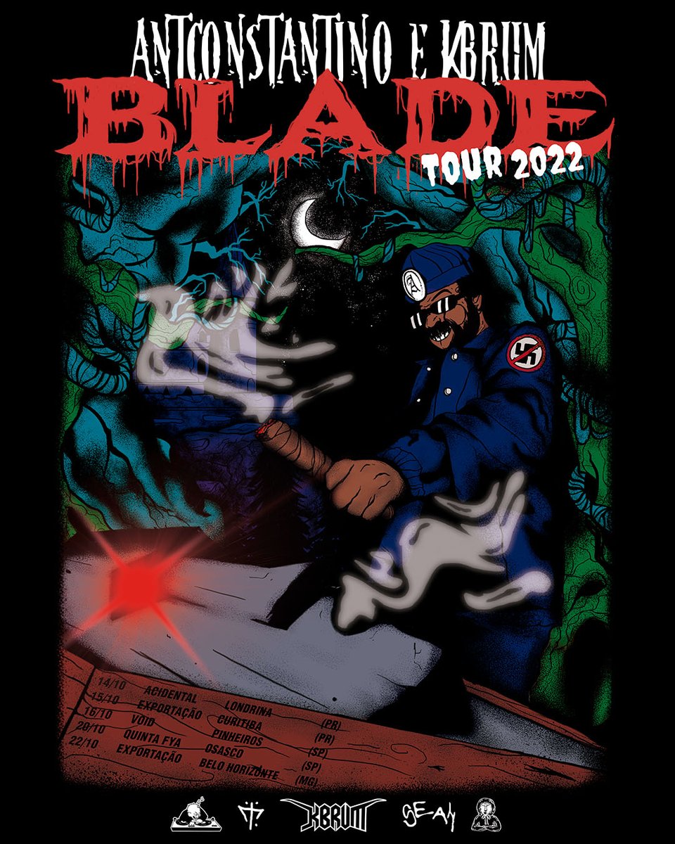 1atc3's tweet photo. Blade Tour 2022 c/ @kbrumjmcxs 🦇:
3 estados e 4 cidades. Em qual desses te encontro? Está preparado?
14.10. Acidental - Londrina (PR)
15.10. Exportação - Curitiba (PR)
16.10. Void - Pinheiros (SP)
20.10. Quinta Fya - Osasco (SP)
22.10. Exportação - Belo Horizonte (MG) https://t.co/Qf2SPe1SeW