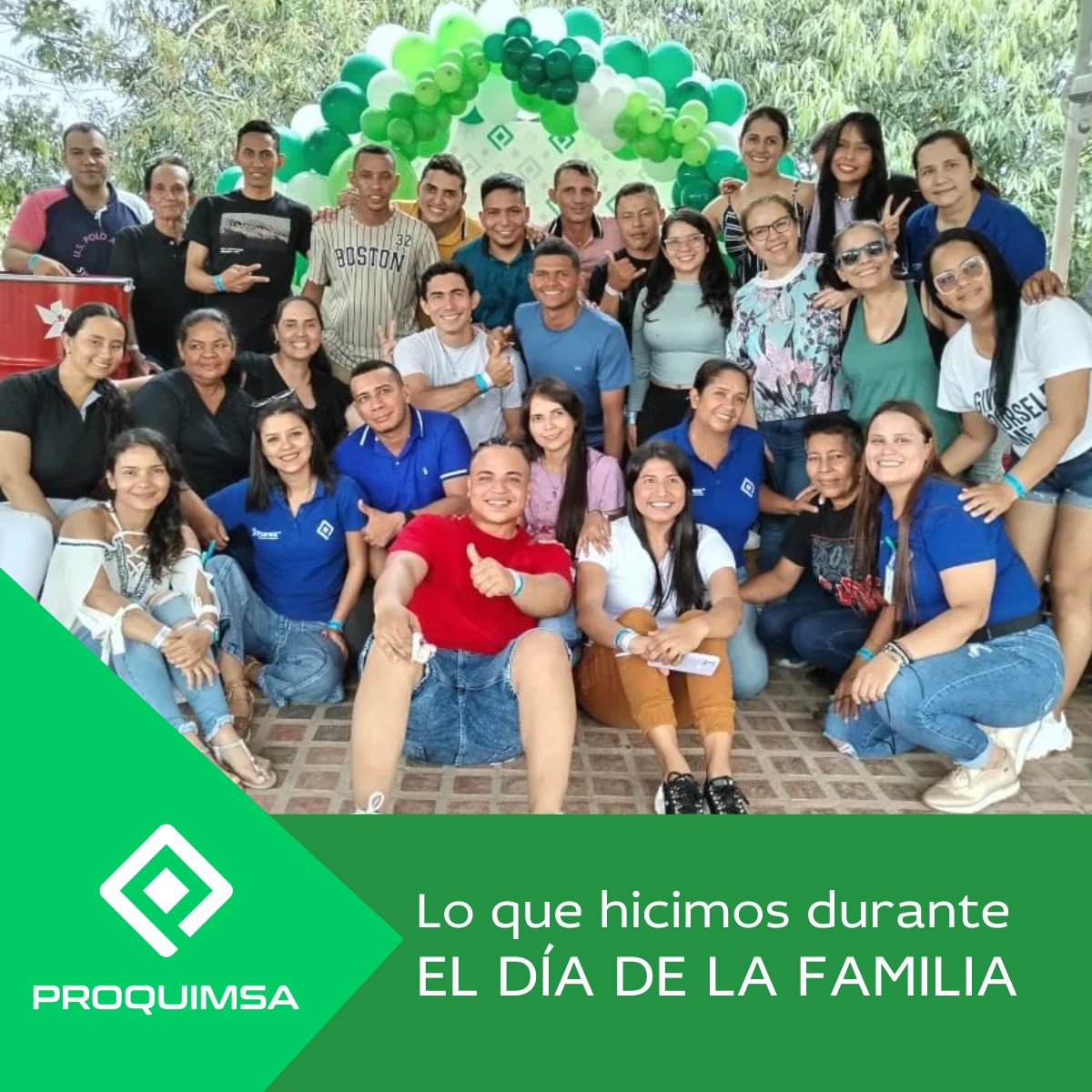 ProquimsaS's tweet photo. Celebración del día de la familia en #PROQUIMSA, una jornada llena de juegos, de compartir juntos.

Gracias a todos por participar. 

Recuerda: "Sé la grasa que tu Familia necesita"

#NuestraQuimicaPromueveElProgreso #Familia #CalidadDeVida #Celebración #FamiliaProquimsa https://t.co/ctaHPL7vIm