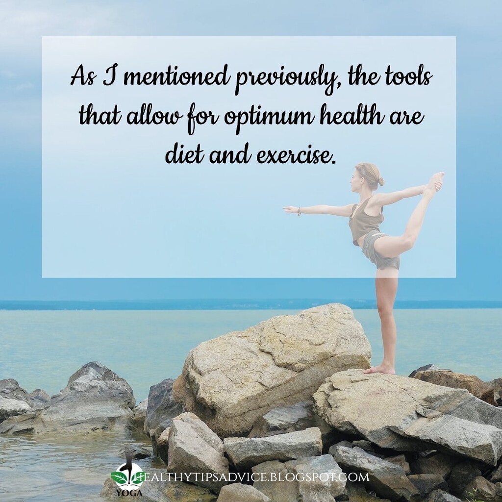 As I mentioned previously, the tools that allow for optimum health are diet and exercise. https://t.co/O3JeEbSLDM
