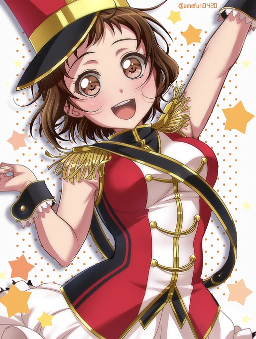 初期のハロハピライブ衣装を着たつぐみリクエストありがとうございました#バンドリ #bandoriart 