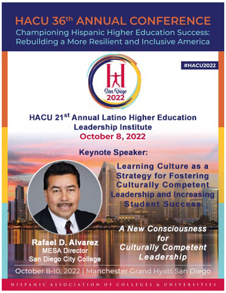 sdccmesa's tweet photo. Celebrating Hispanic Heritage Month - a "new consciousness for culturally competent leadership" was introduced in the Leadership Institute for the HACU 36th Annual Conference! #mesaworks @MESASTEM @sdcitycollege @HACUNews https://t.co/LmJ9Ms7xUR