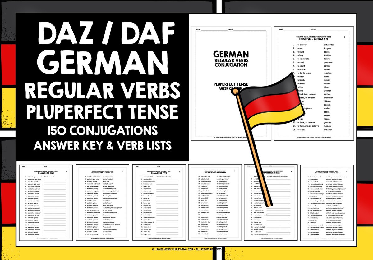 LivelyLangs's tweet photo. #germanregularverbs #deutscheregelmäßigeverben #ks5german #ks4german #MFL #mfltwitterati #germanconjugation #deutschekonjugation #daz #daf #germanpluperfecttense #dasPlusquamperfekt #Deutschlernen #thelivelylearningclassroom #thelivelylanguagesclassroom https://t.co/SFor5GFlzn https://t.co/L3KCFYOmCx