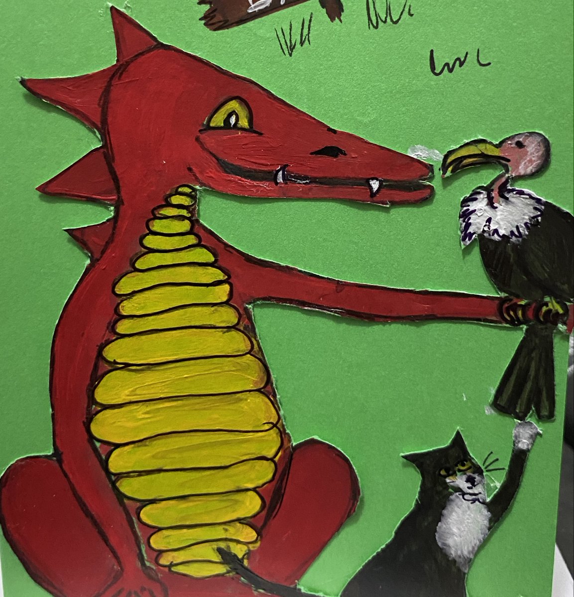 Roar! A visit from my friend Vernon Vulture today...