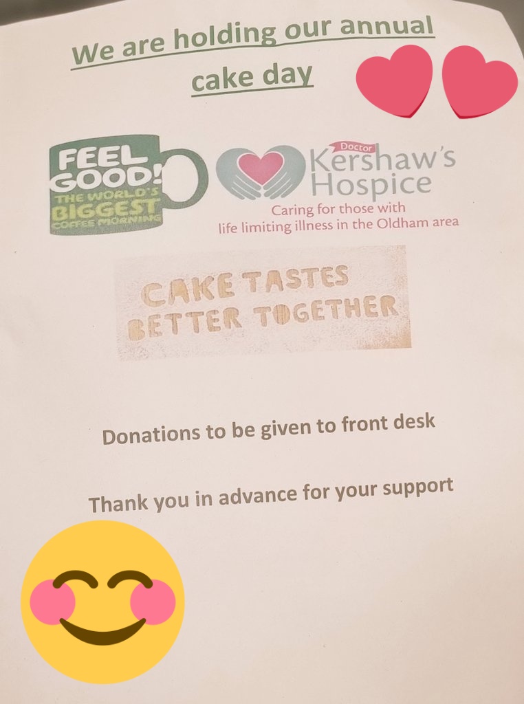 netty_lynette's tweet photo. Lovely treat for the volunteers for there support & helping last week @OldhamCO_NHS cake sale for #MacmillanCoffeeMorning greatly appreciated ๐ฅฐ
@ArmstogG @NCA_Volunteers
@sgfurlong
#macmillannurses #CancerAwareness #letskickcancertogether
๐๐๐๐๐ https://t.co/uCtf1RnUTu