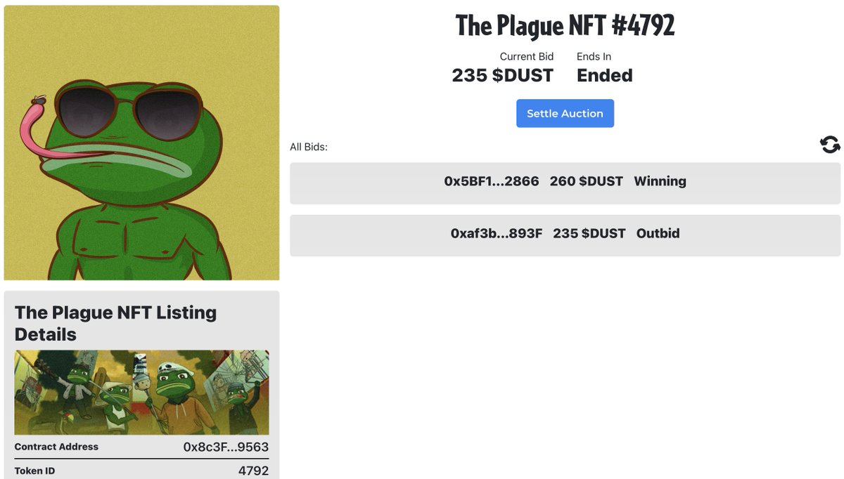 WE HEARD YOU FROGS! <a href="/ThePlagueNFT/">The Plague Of Frogs 🐸</a> 🧹🧹🧹

#FROGTOBER IS HAPPENING IN THE $DUST VAULT!
💥sweepersclub.com/vault?auction=…

#SweepersClub #NFTs #frogsfollowfrogs #ETH #NFTCommunity