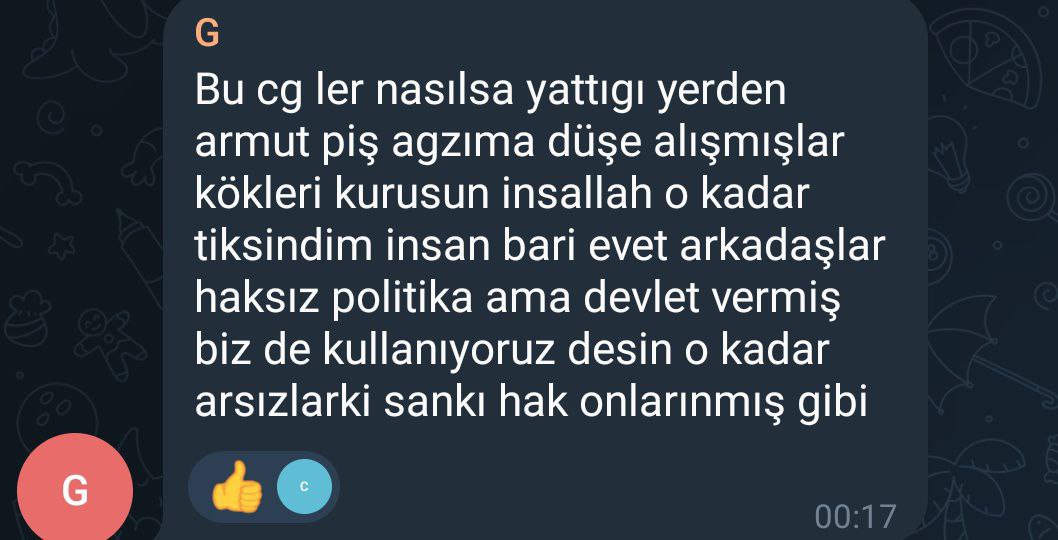 Ya bu kadar olmaz ya küfür ediyorsunuz,  alay ediyorsunuz beddua bile ediyorsunuz  yetmiyor inancimiza laf edemessiniz !  bu kadar da değil biz bunu hak etmedik kimse bizi hor göremez biz sadece hakkımızı savunduk hakarete uğramayı değil.
#ttk9cocukgelisimininhakkı 
<a href="/tcmeb/">Millî Eğitim Bakanlığı</a>