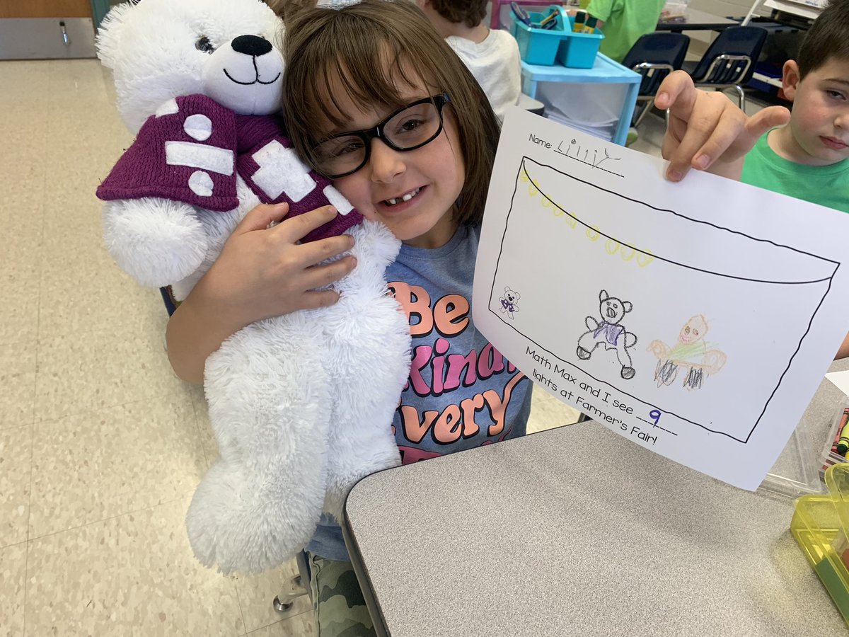 MrsLaneSMEK's tweet photo. Today we practiced counting with Math Max! You could say these kinder friends are excited for Farmerโs Fair on Friday. We love our little small town! ๐๐ปโโ๏ธ๐ฉโ๐พ๐๐ก@MathMax_andMrsB #BecomeBelongBeNorthern #SMERides https://t.co/18WYr4kCi9