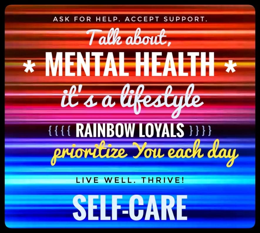 Rainbow_Loyals's tweet photo. π #MentalHealth
Each day, prioritize Self-care. Prioritize you!
#AskForHelp #AcceptSupport #SelfCare #Thrive
π https://t.co/tQW2VrAdYF
#AlwaysLoyal β‘οΈ For All of Us β‘οΈ #foreverProud https://t.co/w92DdiCafR
