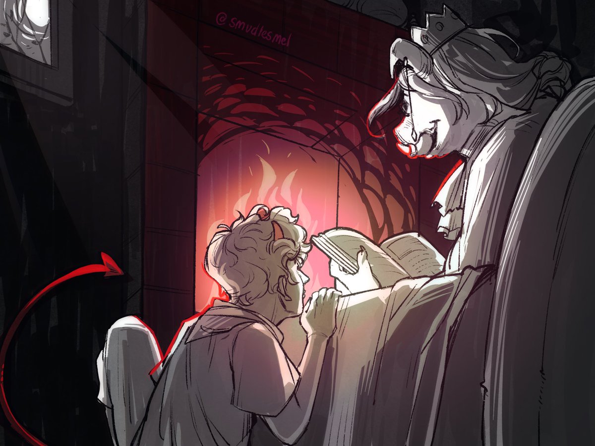smudlesmel's tweet photo. Day 9, “Mythology + Autumn”. What is cosier than an evening in front a warm fireplace with a good story?
#Technotober #technofanart #Techno_ber https://t.co/ITYlYx9wXT