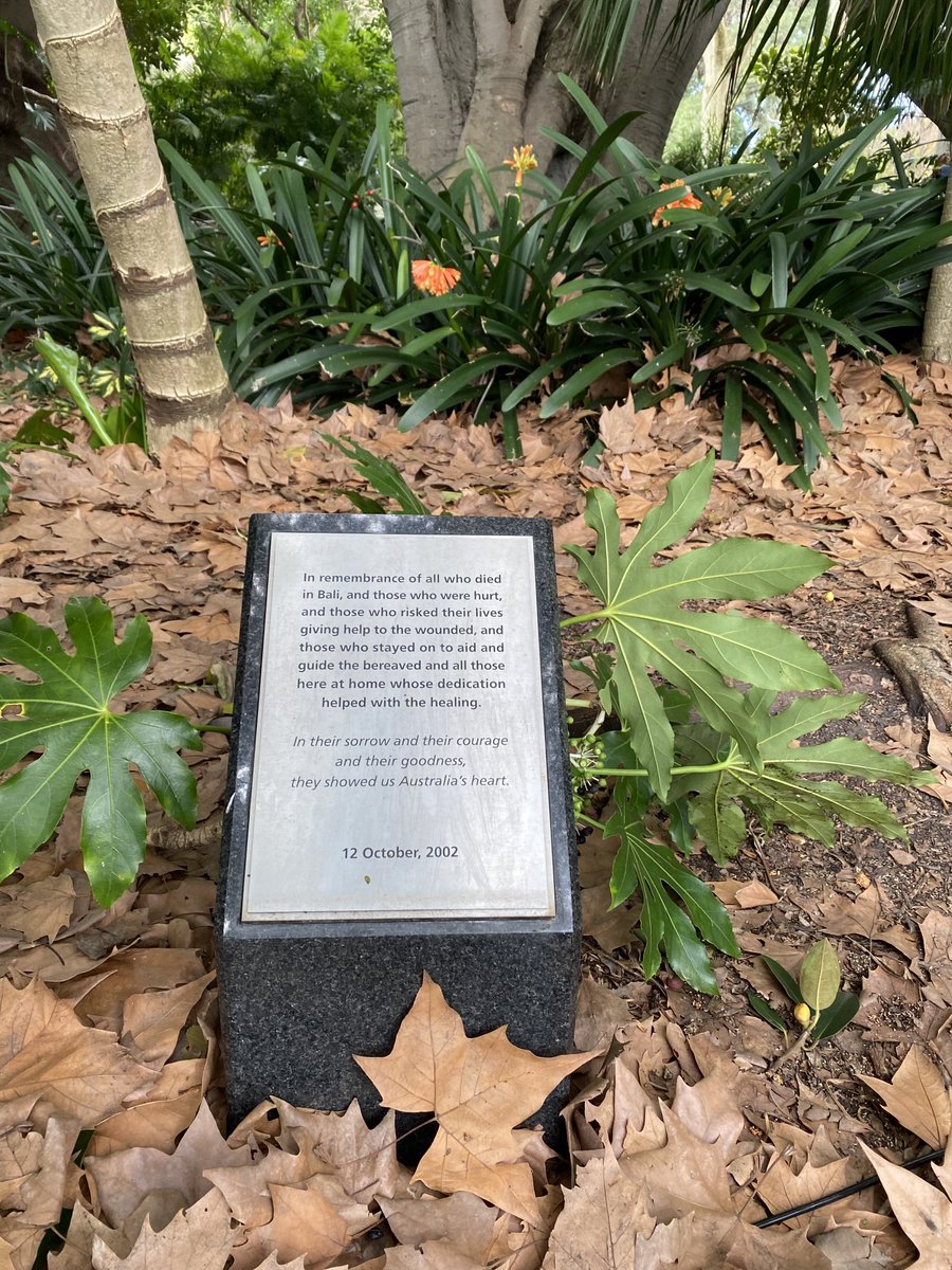 pwlj's tweet image. Remembering Bali 12th October 2002. The forgotten Memorial at Botanical Gardens, Adelaide.