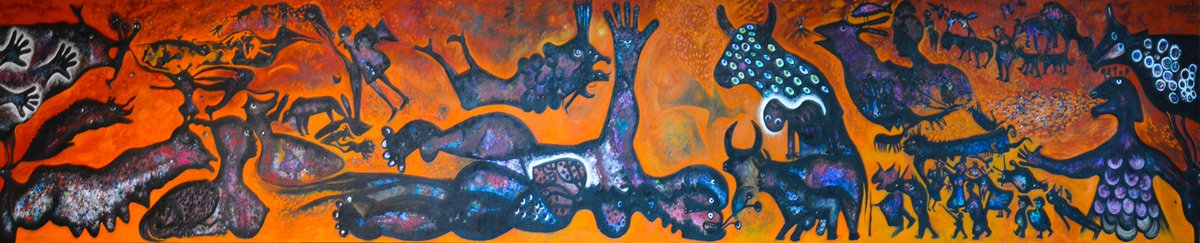 luisgeraldes's tweet photo. 'The Battle For The Human Kind' c.2017

17 square metres, oil on canvas.

Located at @ispamedia Instituto Universitário in Lisbon, Portugal. https://t.co/tAukXUhCQ4
