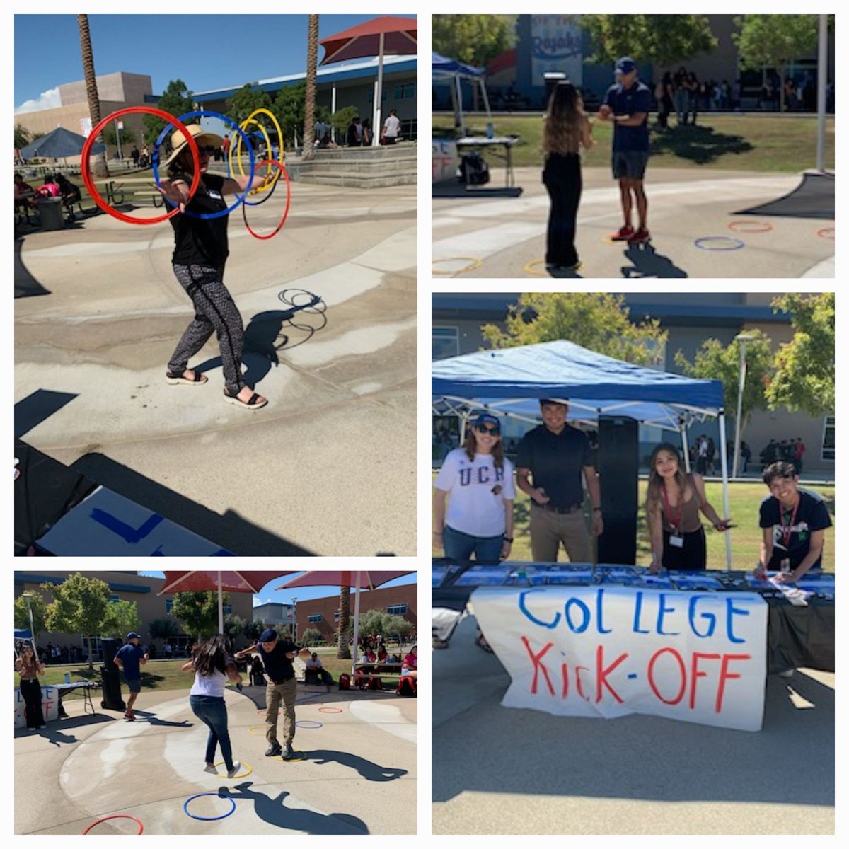 RajahCounseling's tweet photo. Tons of fun at our lunchtime event for #collegekickoffds! @IHSRajahs @RRenaissanceIHS @DesertSandsUSD @indiorajahsasb @ReachHigher @reachhigherihs @rajahcareers https://t.co/CRezHaXX6E