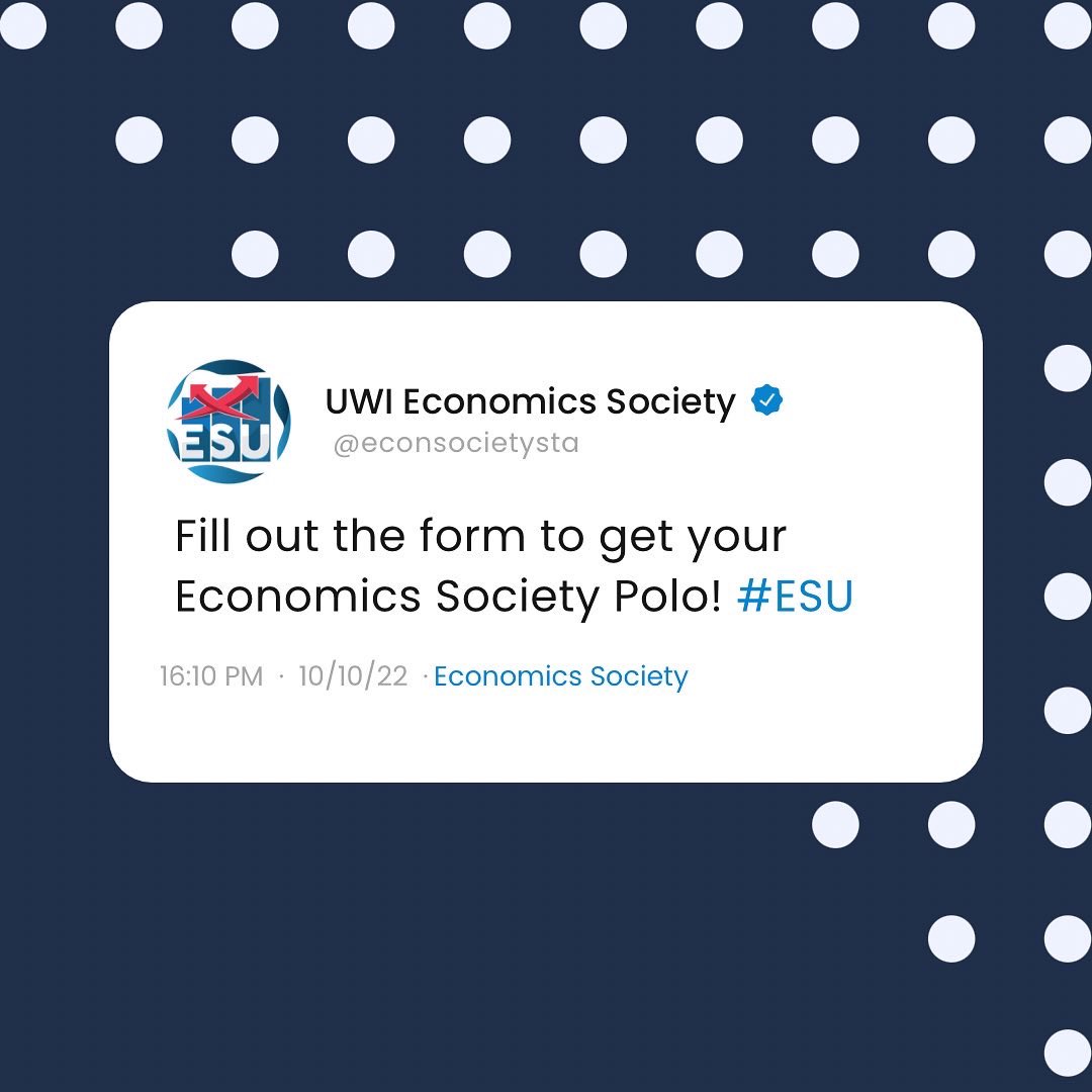 econsocietysta's tweet photo. Calling all members📲 🚨 Get your ESU branded polo through the link below or in our bio. Sizes S-3XL available. 

https://t.co/nt4pf6Wrcp https://t.co/3oC6O69Gvx