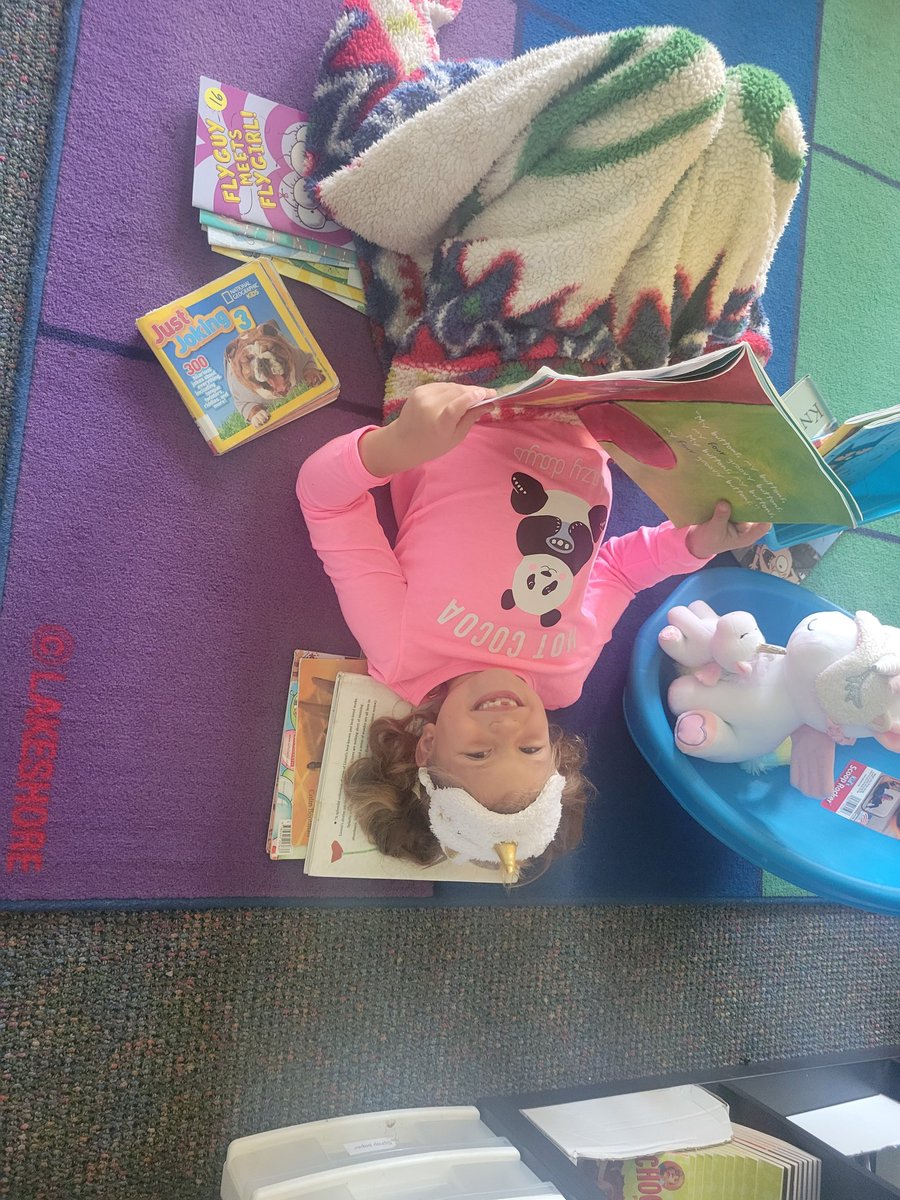 The kids were so excited to have earned a pj's &amp; stuffy day for filling up our jar.  I was so excited that they read to their stuffed animals for half an hour with barely a peep! 💜