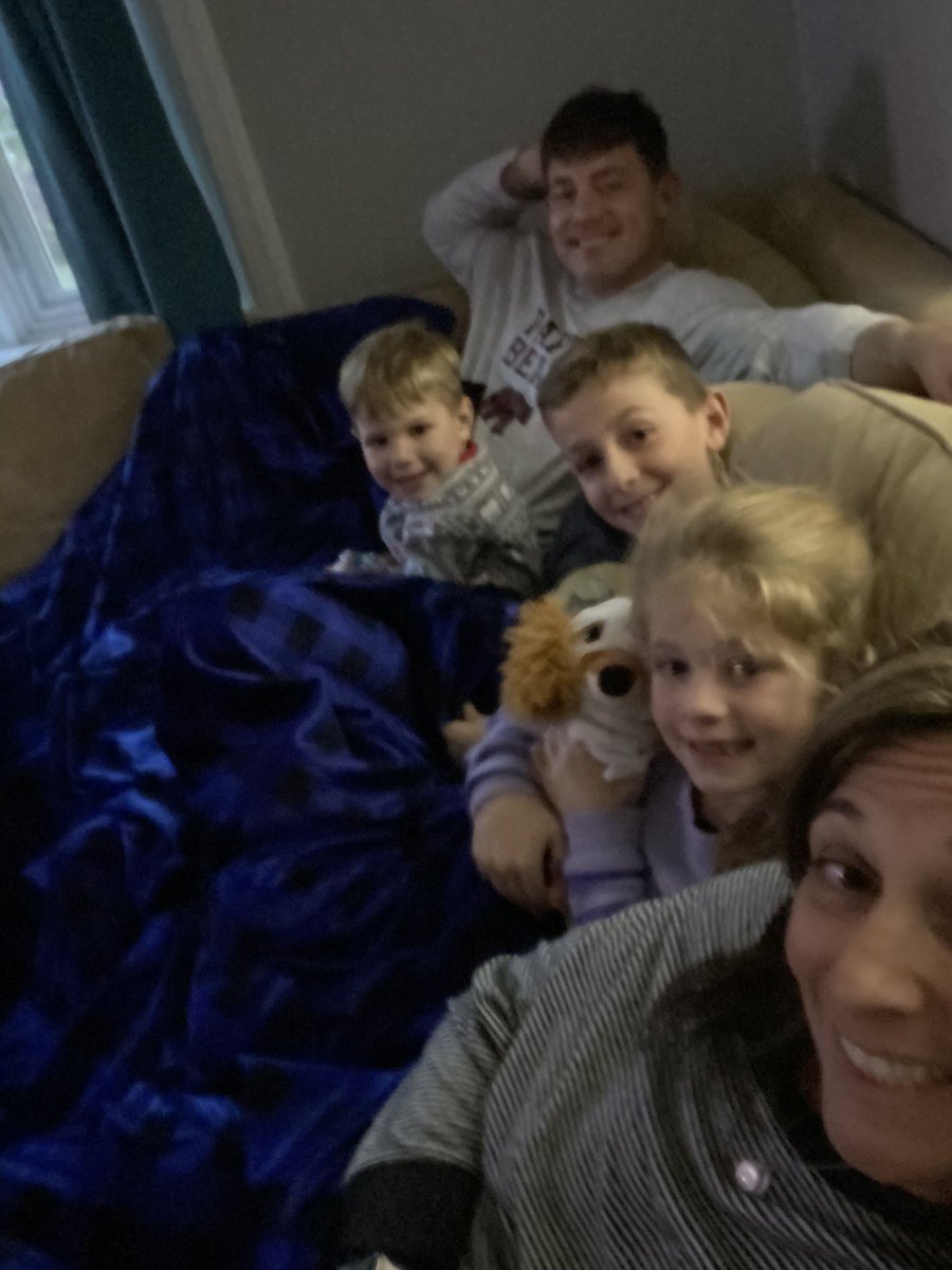 One blanket for all 5 of us? No fighting? Yes please! <a href="/bigblanketco/">Big Blanket Co</a>