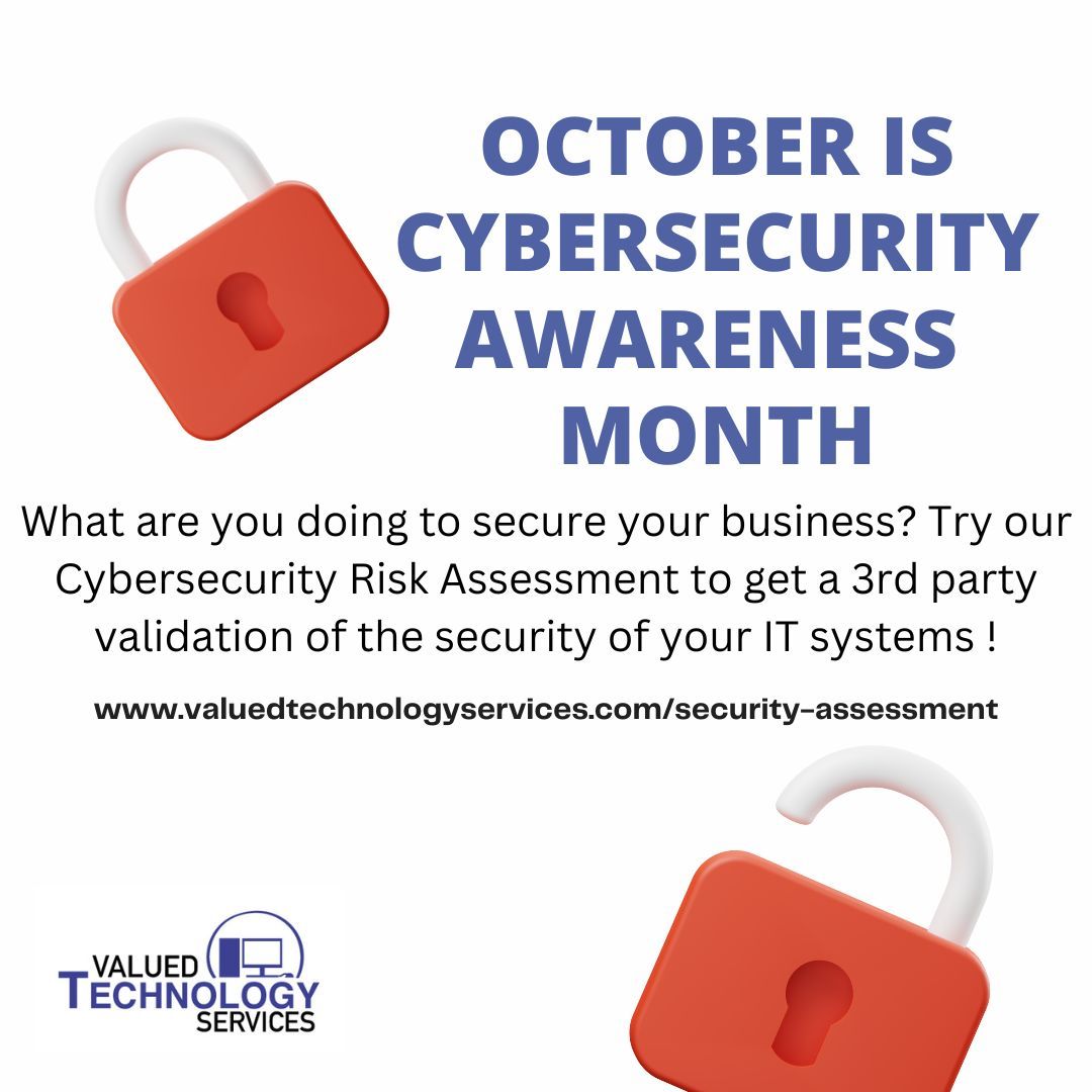 valued_tech's tweet image. What are you doing to secure your business? Is your current IT company doing everything they say? Well our Cybersecurity Assessment will be a fresh set of eyes to make sure you are protected and getting what you're paying for! Sign up using this link: lnkd.in/gNqqnXNQ