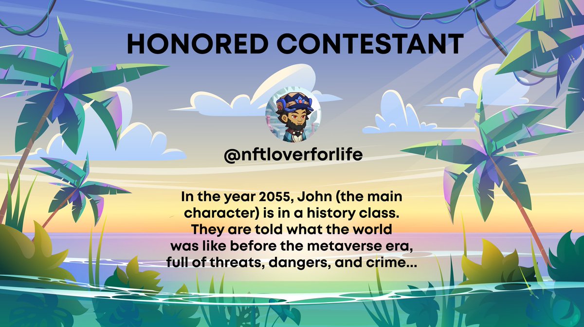 tibiti_platform's tweet photo. Another one honored story from @nftloverforlife!
Thank you so much for such a detailed idea, we are very proud of such subscribers 😄😄#NFT #NFTGiveaway #nftcommunity #Giveaway #Airdrop #Web3
In the year 2055, John (the main character) is in a history class… https://t.co/LRptxYbyq8