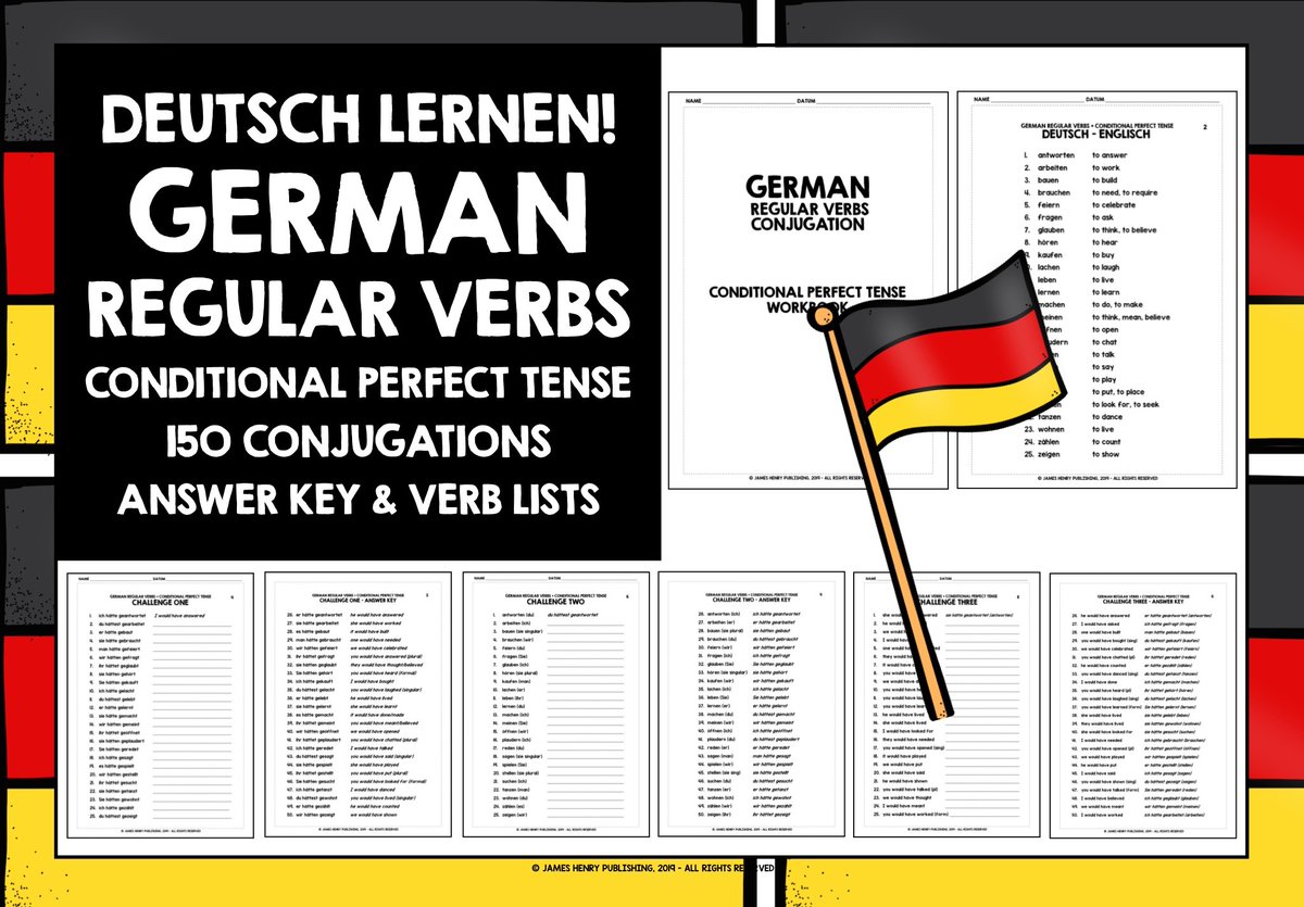 LivelyLangs's tweet photo. #germanregularverbs #deutscheregelmäßigeverben #ks5german #advancedgerman #MFL #mfltwitterati #germanconjugation #deutschekonjugation #daz #daf #germanconditionalperfecttense #germanconditionalpast #thelivelylearningclassroom #thelivelylanguagesclassroom https://t.co/tnimUTwl7z https://t.co/LZqJWqYp30