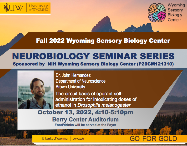 uwyoneuroscien1's tweet image. Don&apos;t miss this week&apos;s @uw_sbc with Dr. Hernandez from @BrownUniversity