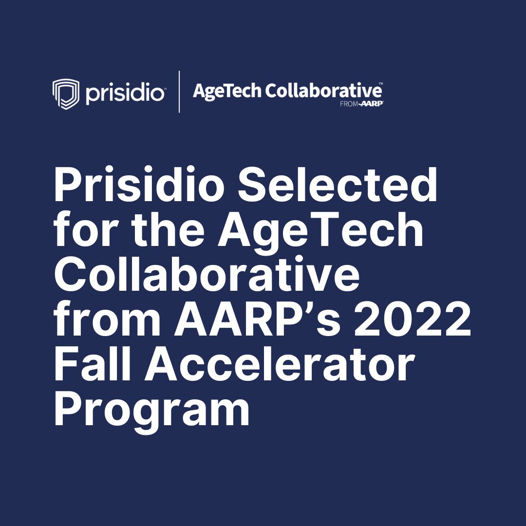 prisidio_inc's tweet photo. We've been selected to be part of @AARP's @AgeTechCollab program! Read all about it here:   https://t.co/loOtJIG0tM https://t.co/gFPUbXmhiA