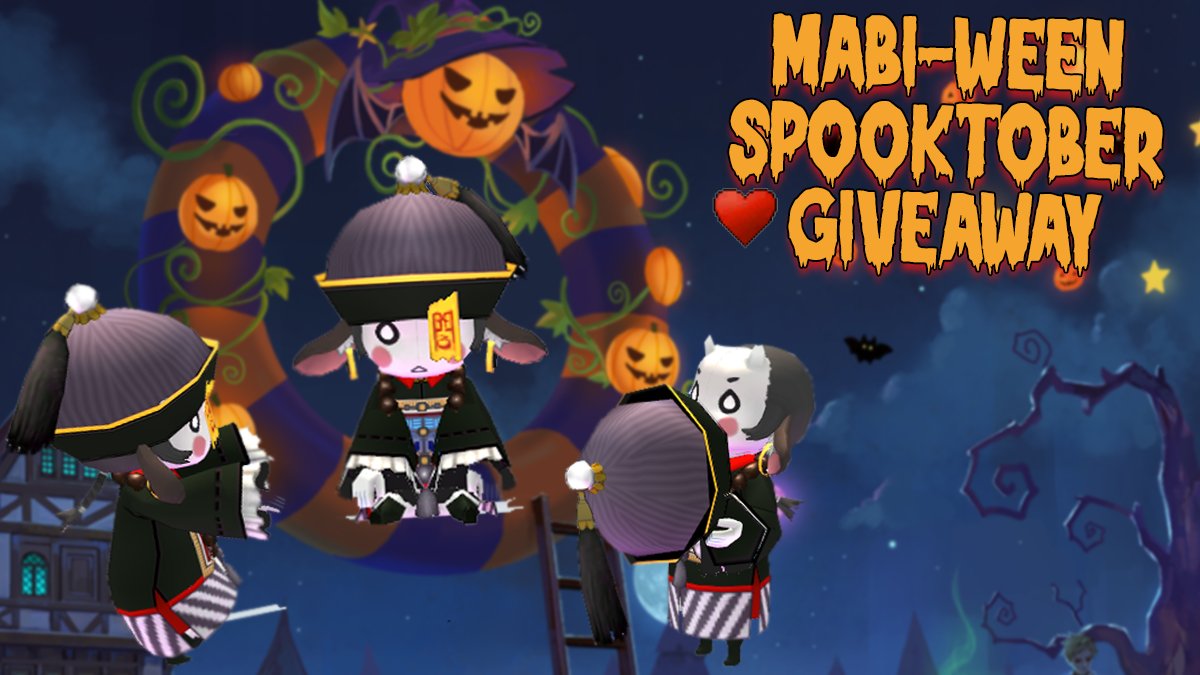 🎃 HOPPY Halloween Milletians! 

Every Monday in October we'll be running giveaways in hopes of delivering some Tricks...or Treats to your inventory! 

Simply RT, Like this post, and be sure you're following our Mabi Twitter! 

10 Winners will be selected this Friday. 10/14!