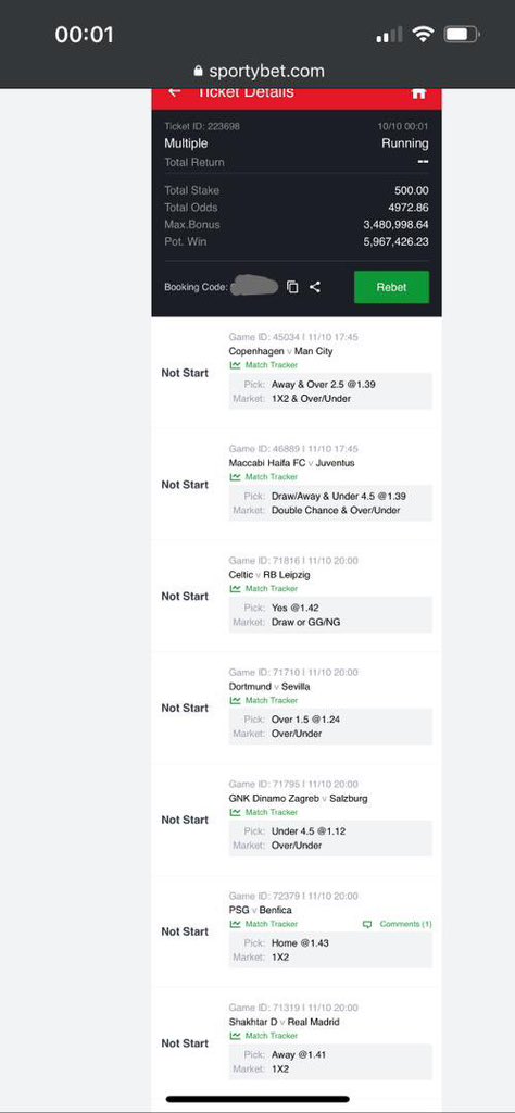TalentedFBG's tweet photo. 4.9k Solid Odd !!! ✅
⚠️ Please don’t miss this game 

Champions league &amp; Europa league 
500 to win 5.9million 💼💰 

🎁 I’ll share 400k to the first 150 people to retweet this once we boom !!

⚠️ join telegram for code &amp; edits for high stakers 👉 https://t.co/6jFi6wE3s7 https://t.co/f5aHYui7kZ