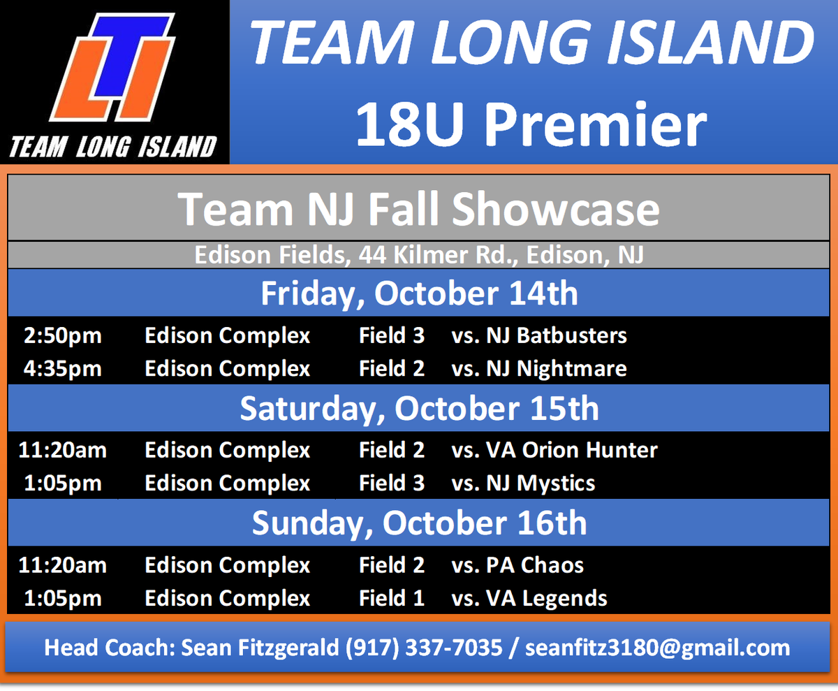JennaBielski's tweet photo. Schedule for Team NJ this weekend! https://t.co/zhUkN3zvkn