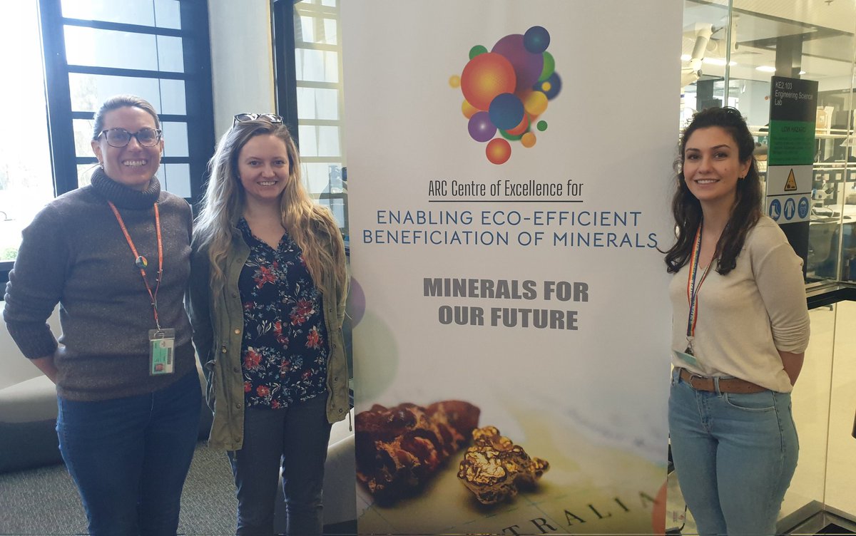 geochemista's tweet photo. Lovely to have @CaseyAThomas from @UniMelb visit the Deakin node of @CoeMinerals last week to see our lab set-up and chat all things minerals. Casey &amp; @DrNeginAmini are working on complementary projects to improve selective separation of minerals #coeminerals https://t.co/rSWp8xURm0
